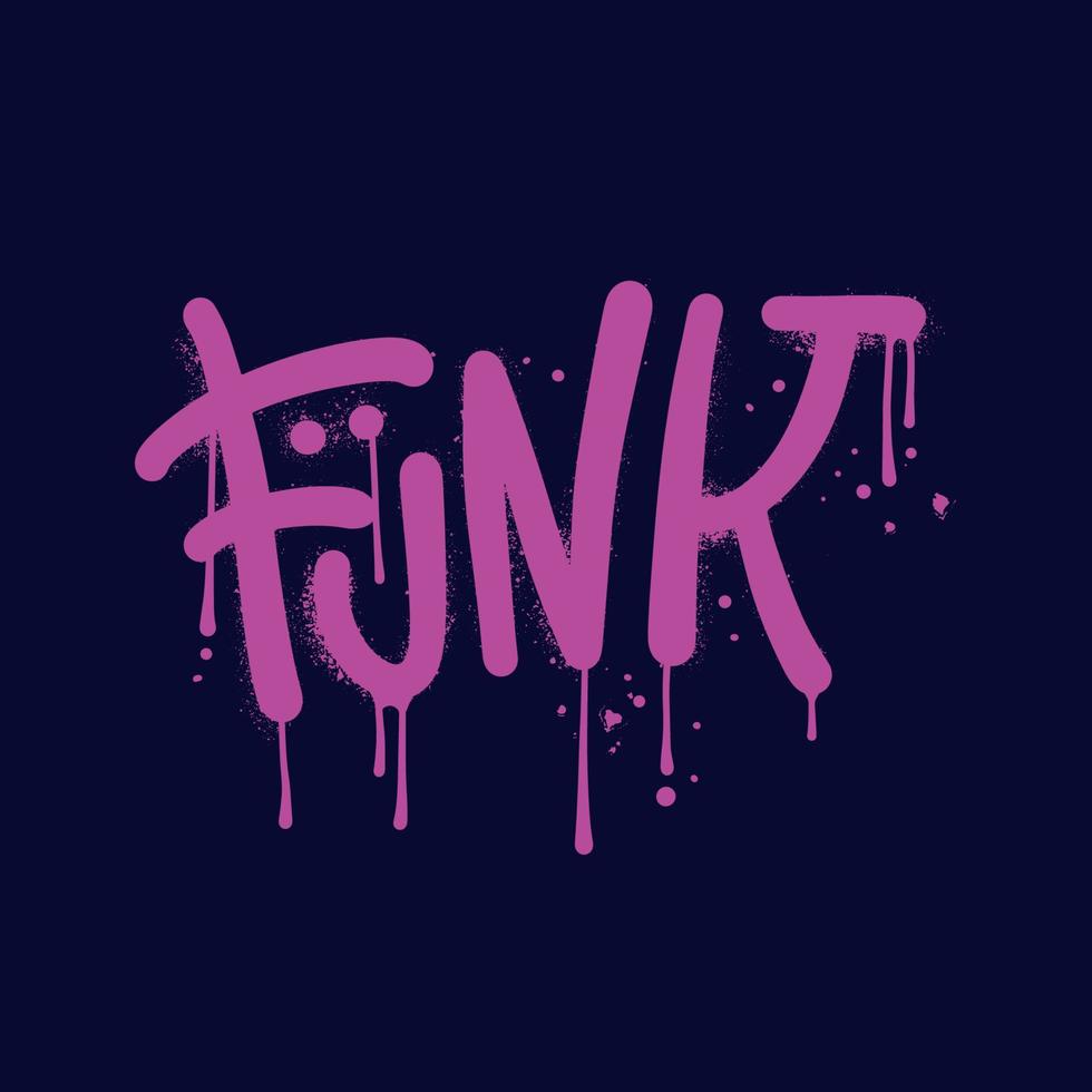 funk - typografisch illustratie in stedelijk graffiti stijl, belettering logo. getextureerde hand- getrokken vector illustratie voor poster, t-shirt of stickers