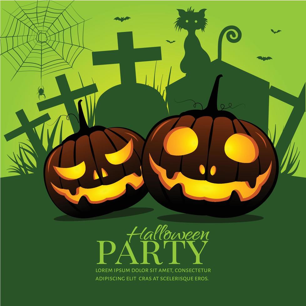 halloween pompoenen vector illustratie.