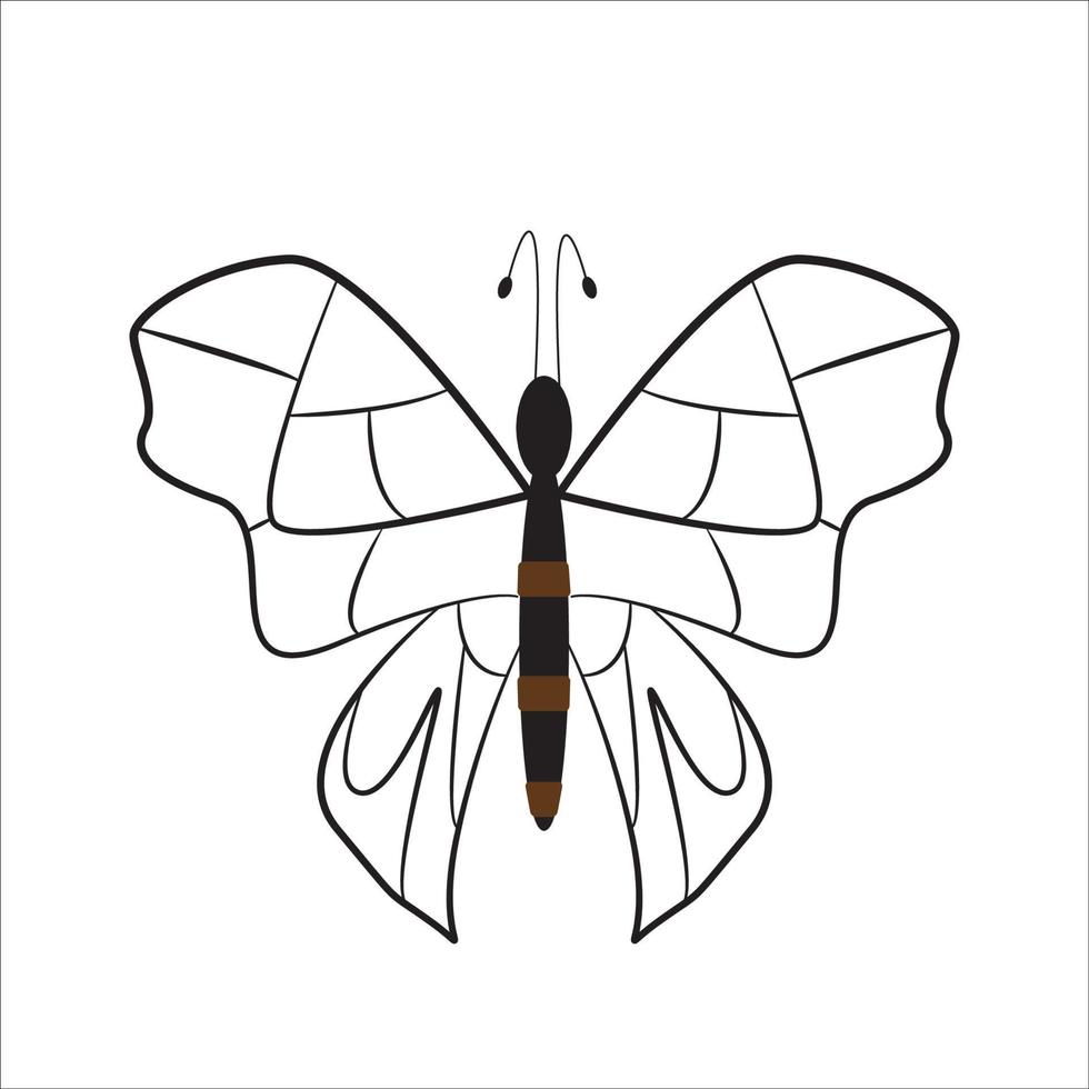 vlinder insect vector kunst lijn geïsoleerd tekening illustratie