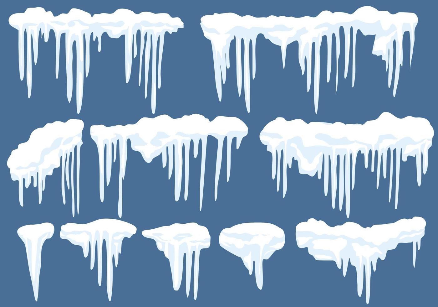 ijspegels element reeks voor winter decoratie vector