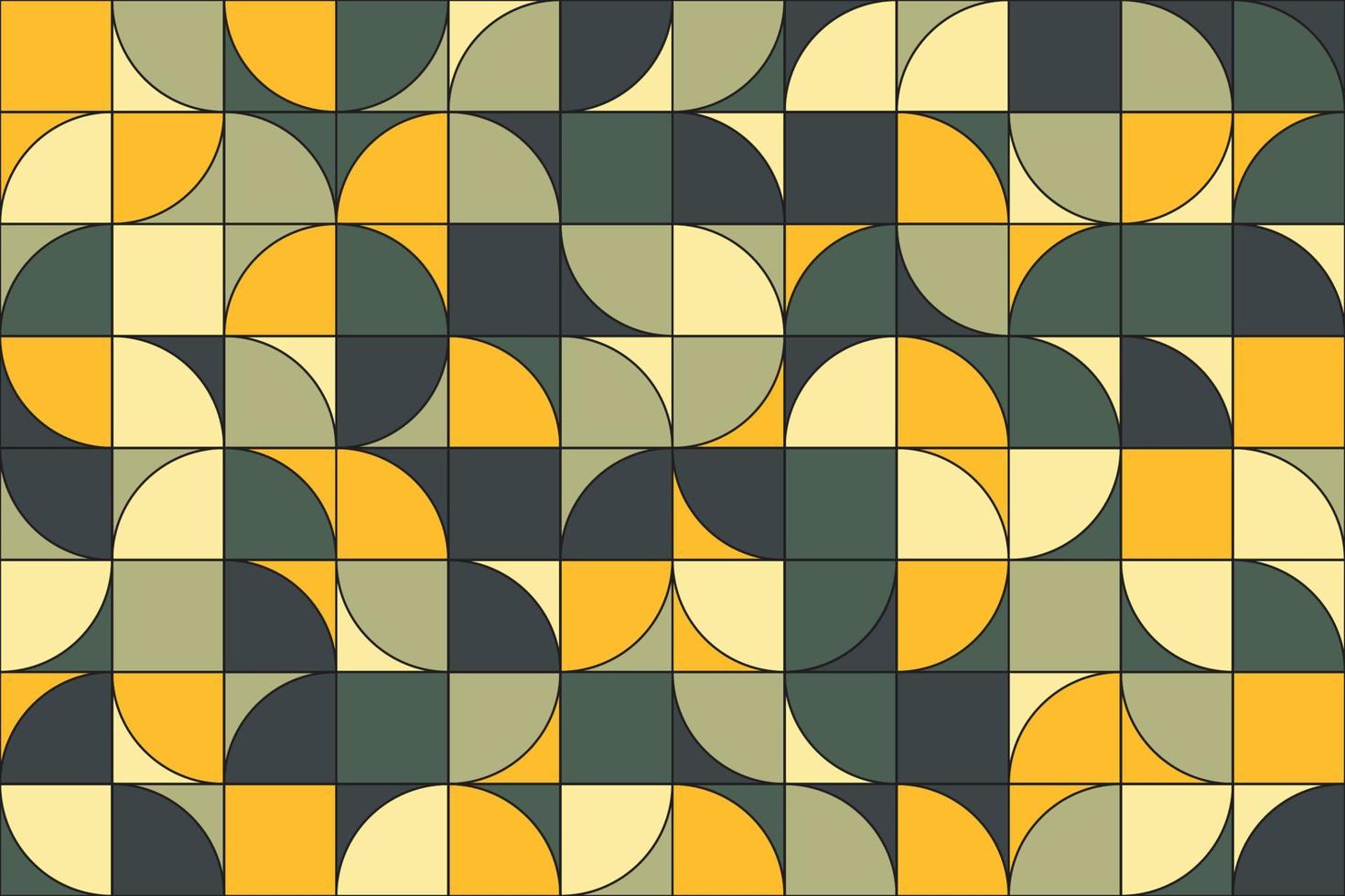 geo- samenstelling van ornamentiek halve cirkels decoratief achtergrond. abstract meetkundig naadloos patroon vector