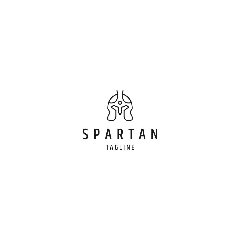 spartaans logo icoon ontwerp sjabloon vlak vector