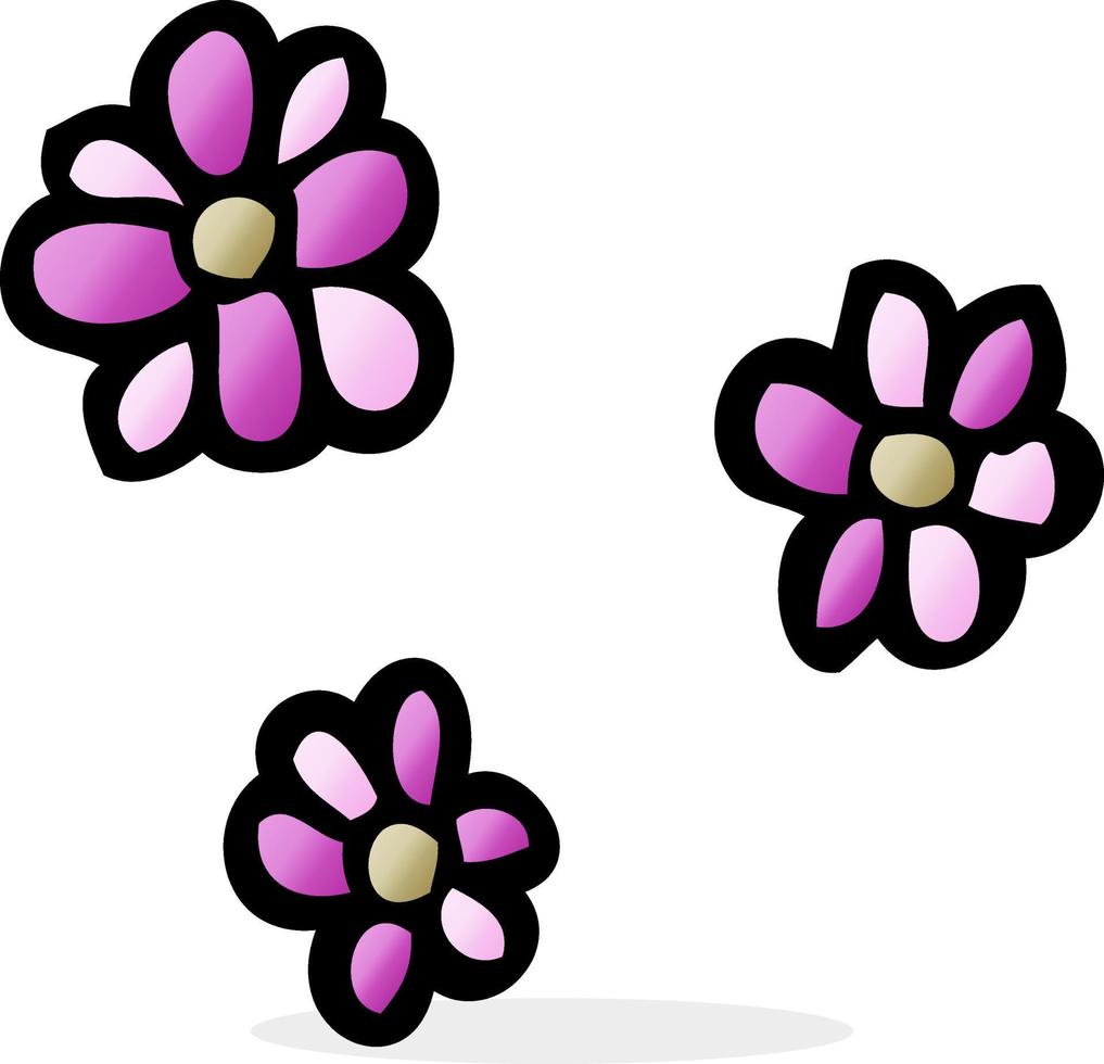 tekening tekenfilm bloemen vector