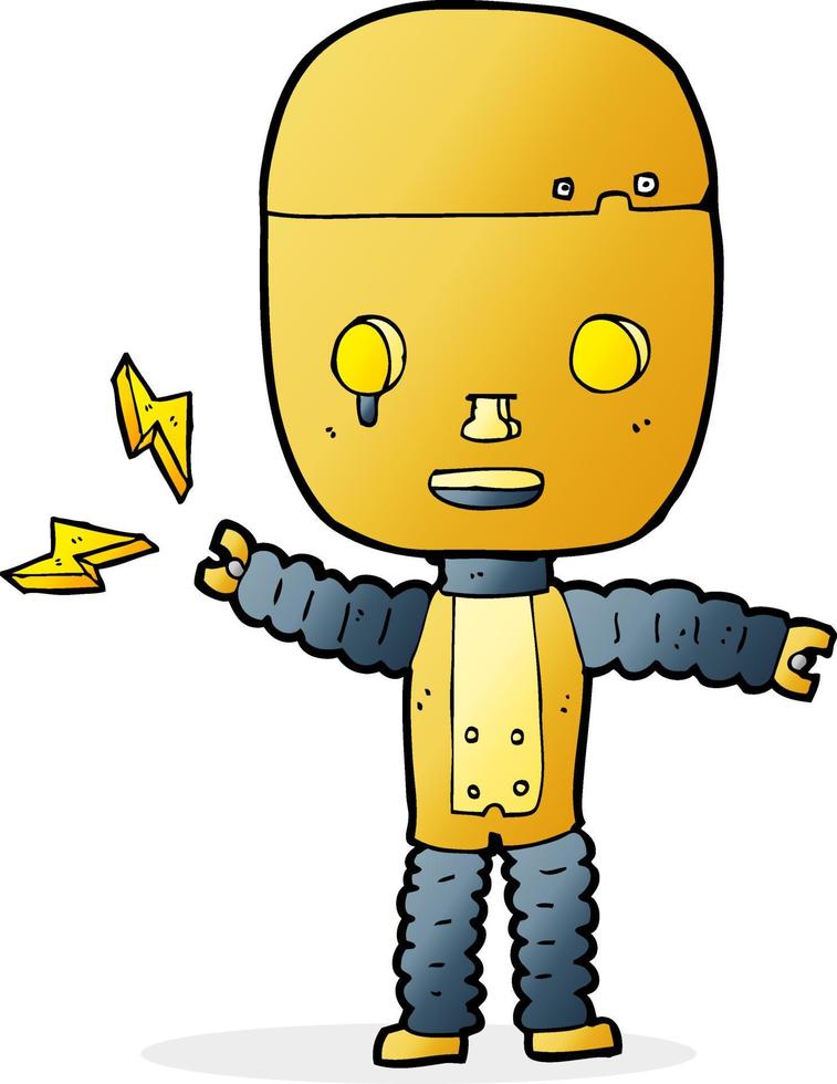 tekening karakter tekenfilm robot vector