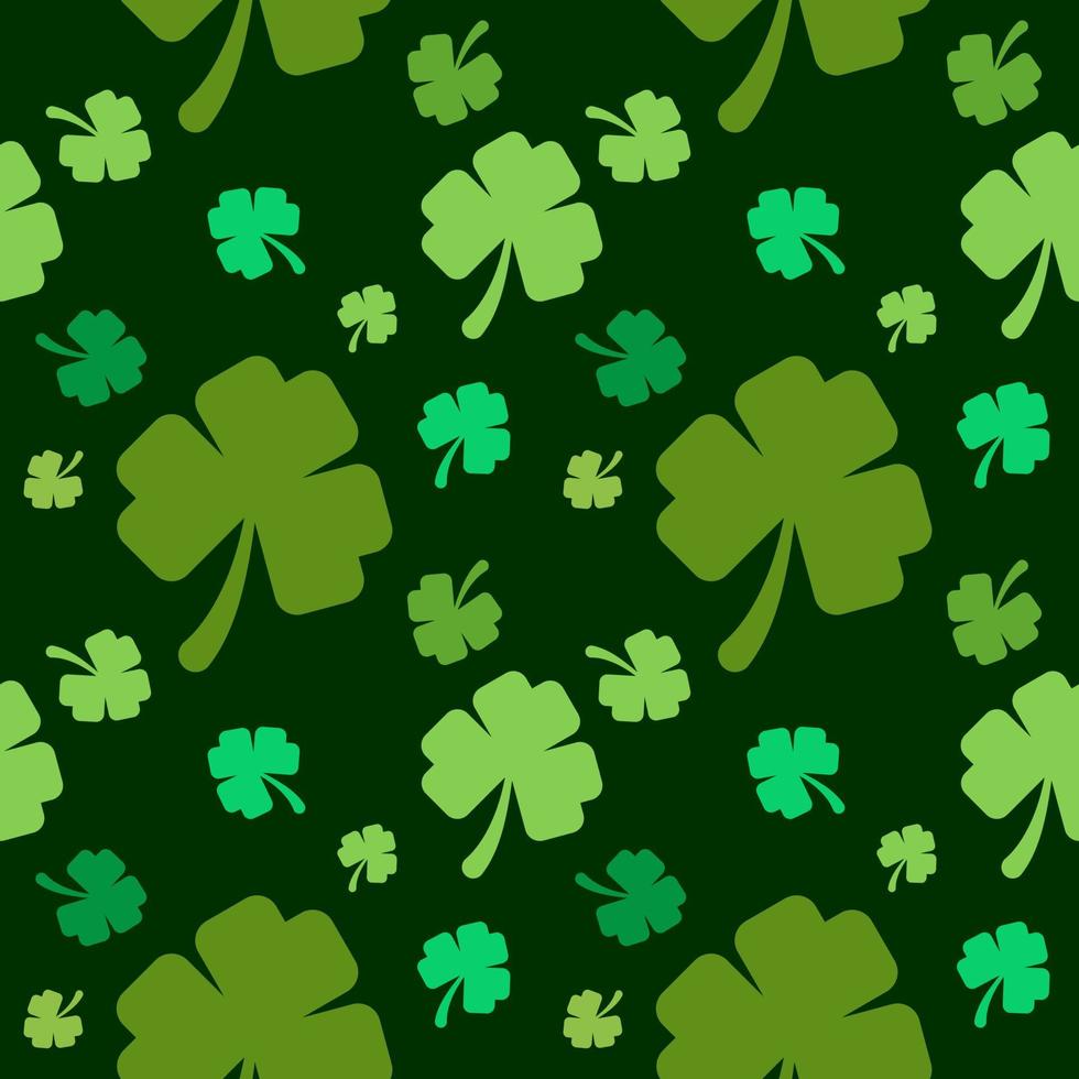 st Patrick s dag Klaver naadloos patroon. vector illustratie voor Lucky voorjaar ontwerp met klaver. groen Klaver geïsoleerd Aan wit achtergrond. Ierland symbool patroon. Iers decor voor web plaats.