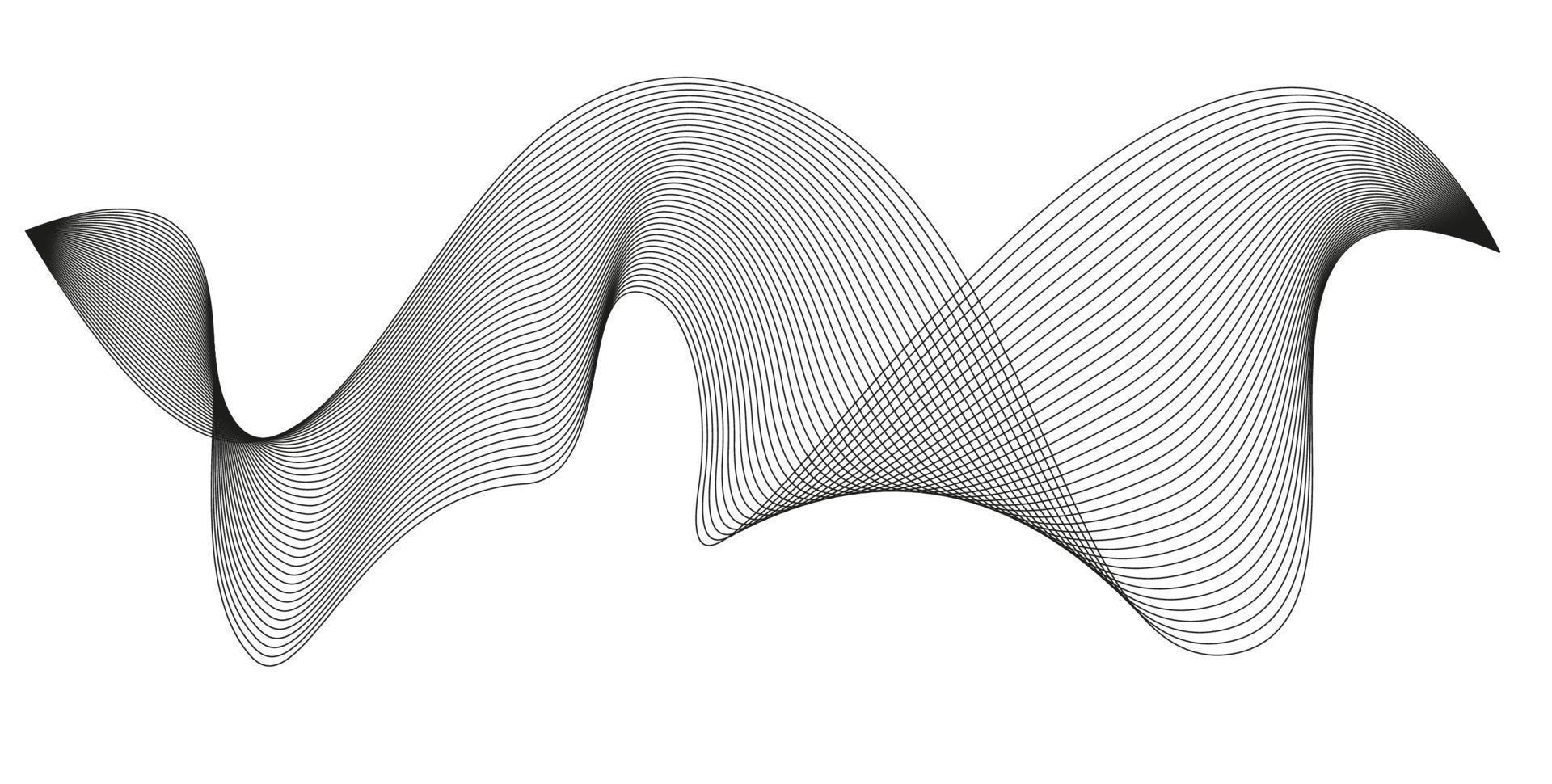 golvend abstract strepen. gebogen lijn vector elementen voor muziek- ontwerp. digitaal geluid gelijkmaker.