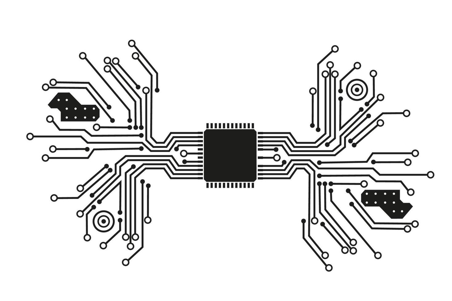 stroomkring bord elektronisch boom vorm geven aan. elektronisch vector elementen voor cyber ontwerp.