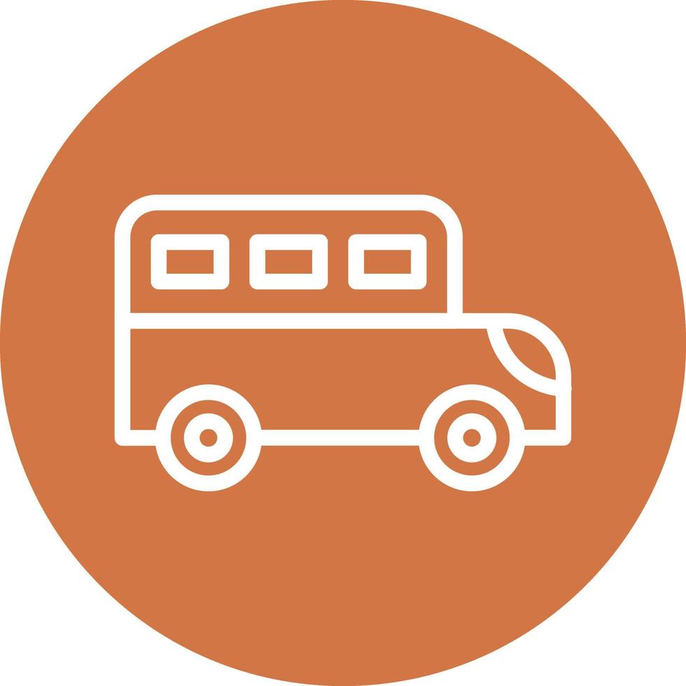 schoolbus pictogramstijl vector