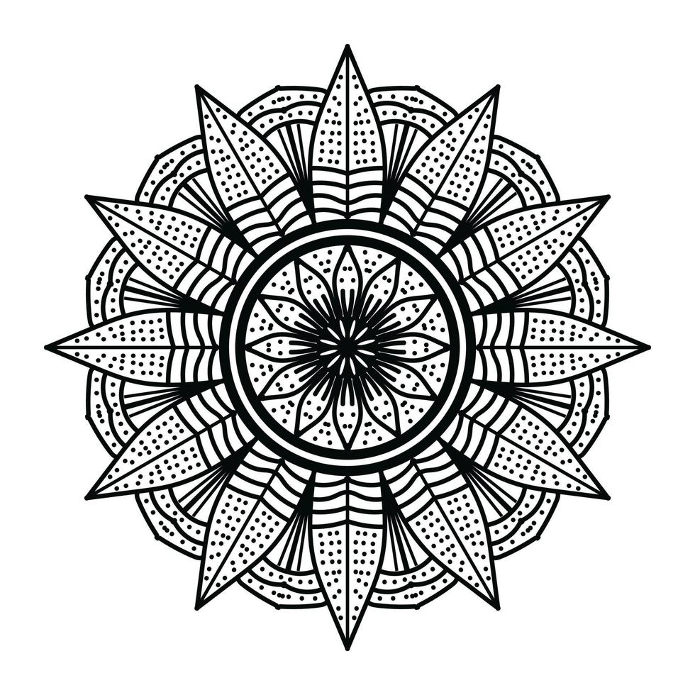 zwart mandala, luxe sier- mandala ontwerp achtergrond, mandala ontwerp, mandala, patroon kleur boek kunst behang ontwerp, tegel patroon, groet kaart, zwart en wit mandala vector