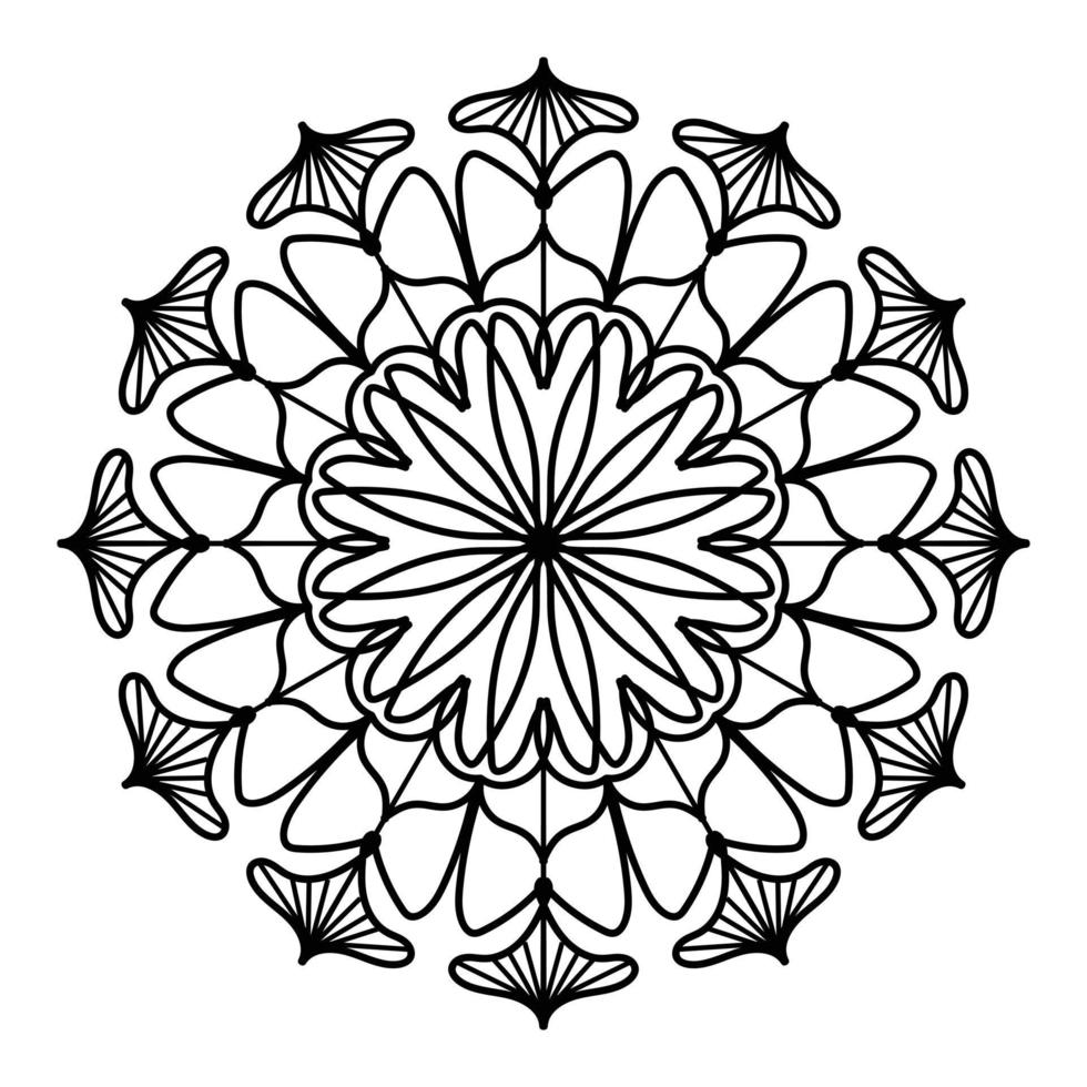 zwart mandala, luxe sier- mandala ontwerp achtergrond, mandala ontwerp, mandala, patroon kleur boek kunst behang ontwerp, tegel patroon, groet kaart, zwart en wit mandala vector