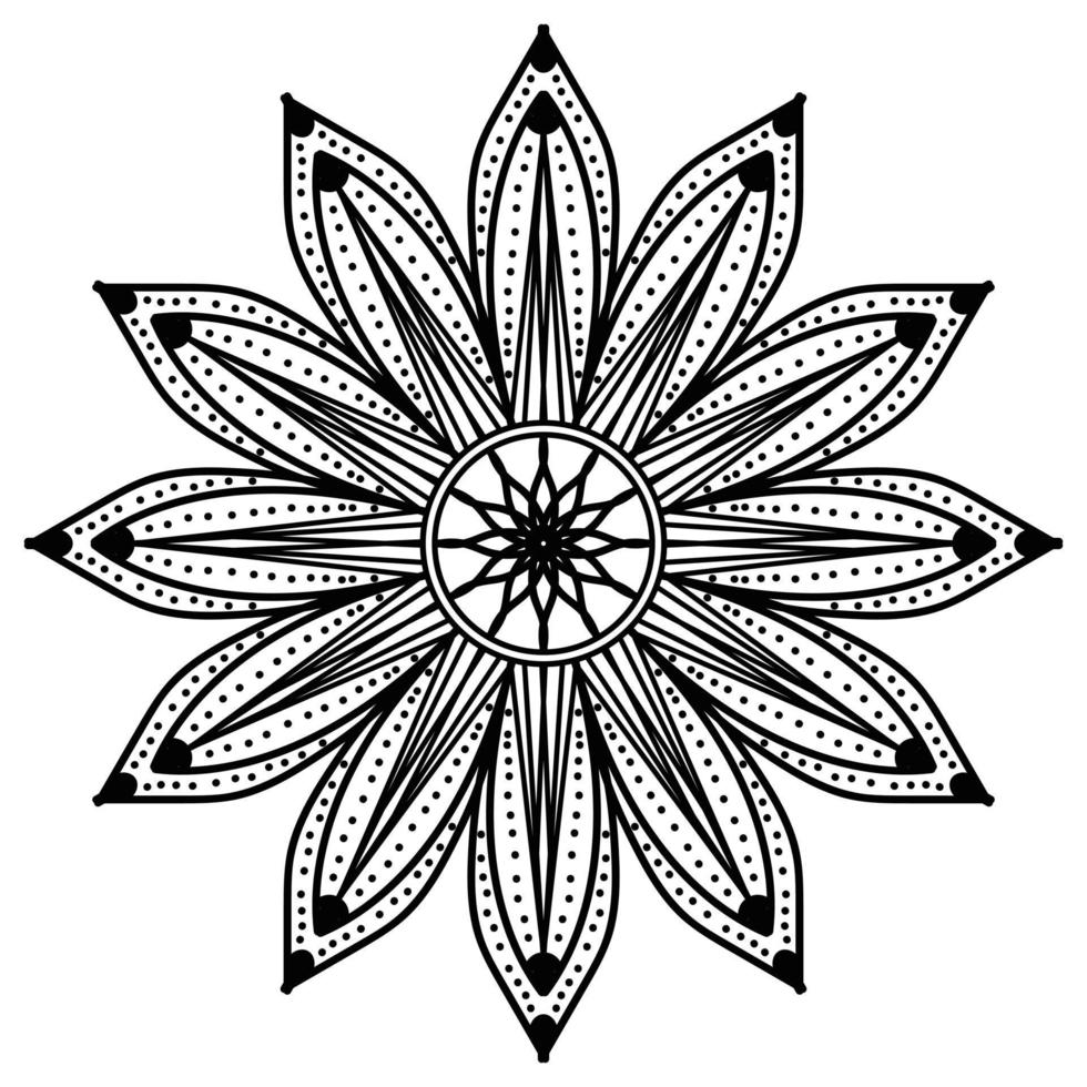 zwart mandala, luxe sier- mandala ontwerp achtergrond, mandala ontwerp, mandala, patroon kleur boek kunst behang ontwerp, tegel patroon, groet kaart, zwart en wit mandala vector