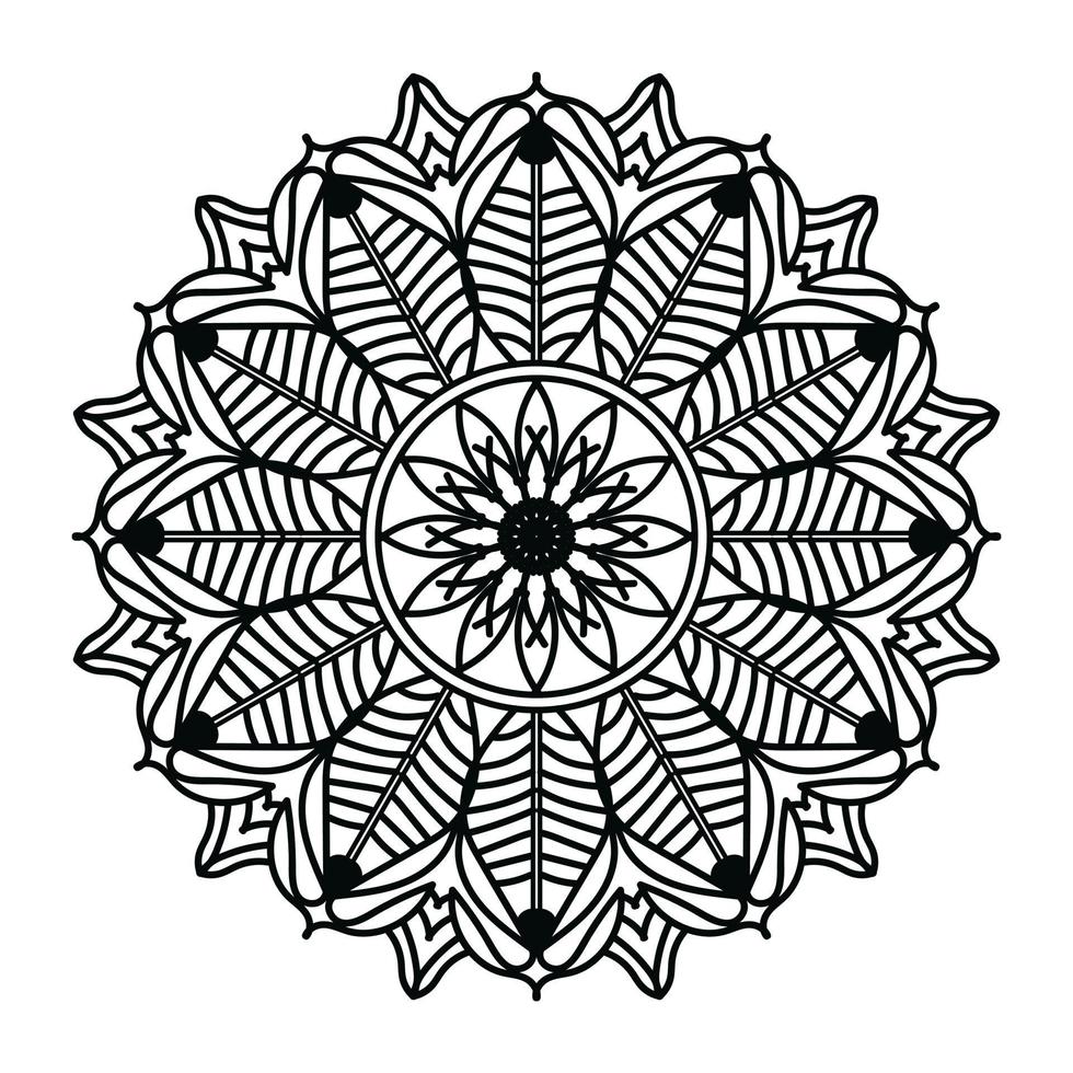 zwart mandala, luxe sier- mandala ontwerp achtergrond, mandala ontwerp, mandala, patroon kleur boek kunst behang ontwerp, tegel patroon, groet kaart, zwart en wit mandala vector