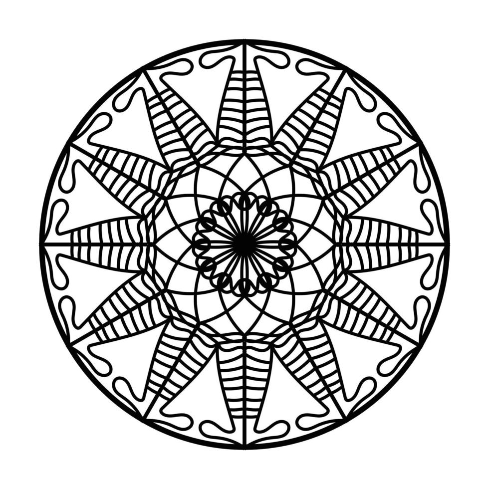 zwart mandala, luxe sier- mandala ontwerp achtergrond, mandala ontwerp, mandala, patroon kleur boek kunst behang ontwerp, tegel patroon, groet kaart, zwart en wit mandala vector