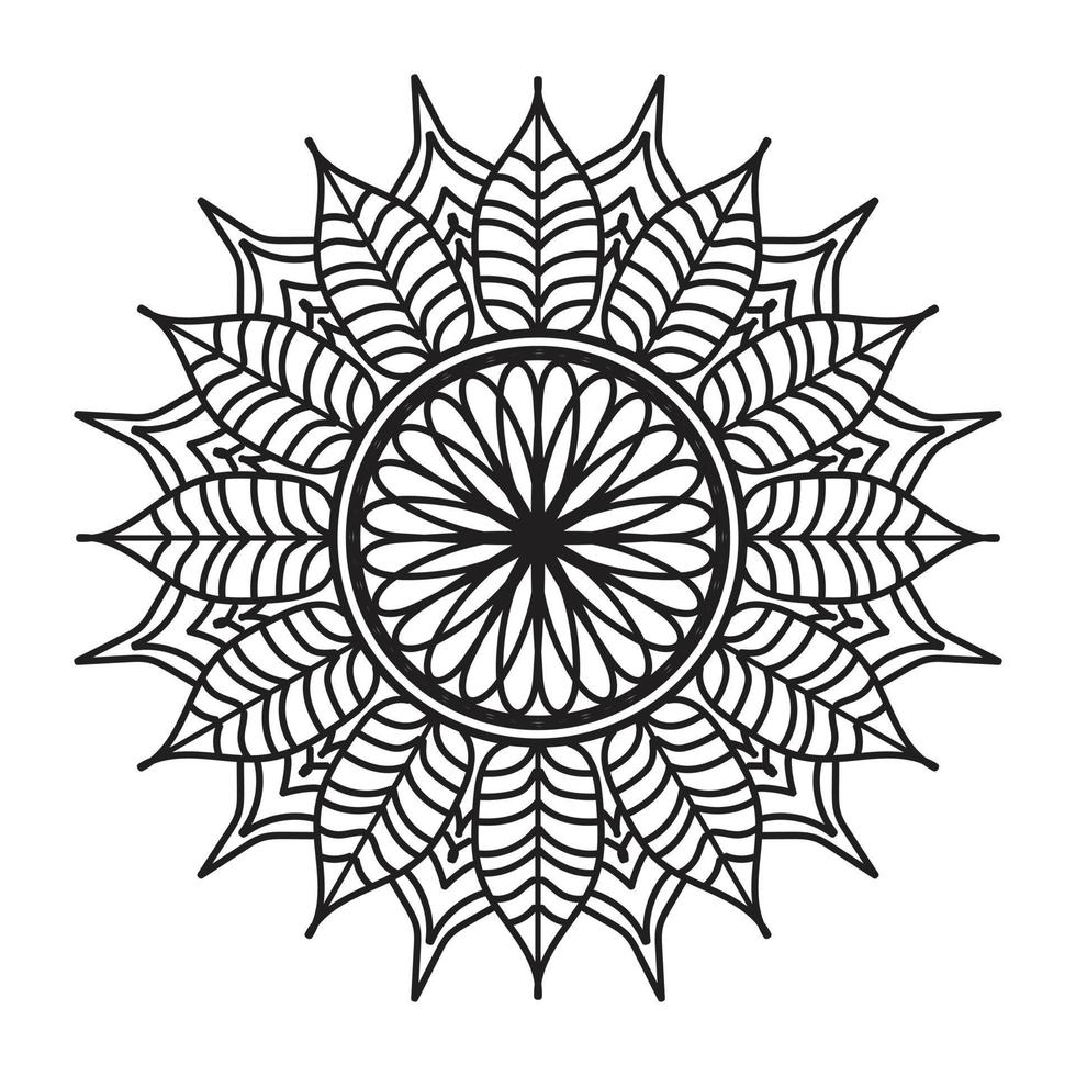 zwart mandala, luxe sier- mandala ontwerp achtergrond, mandala ontwerp, mandala, patroon kleur boek kunst behang ontwerp, tegel patroon, groet kaart, zwart en wit mandala vector