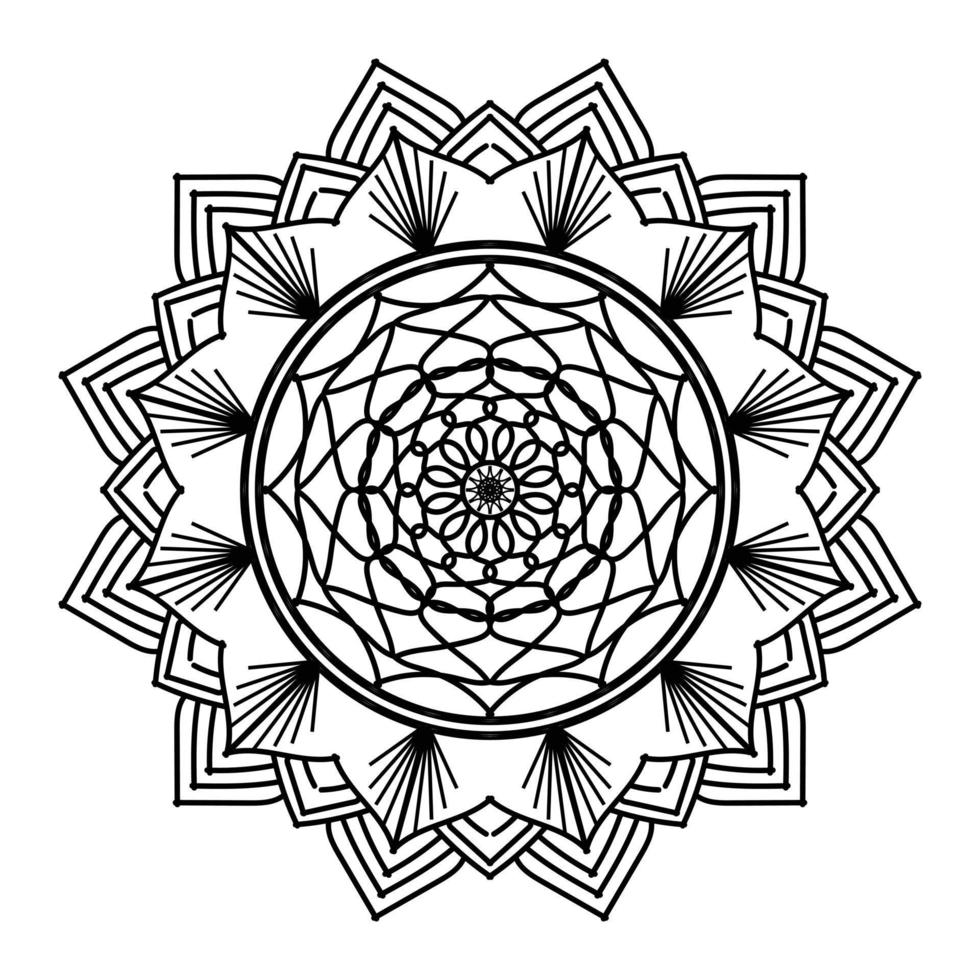 zwart mandala, luxe sier- mandala ontwerp achtergrond, mandala ontwerp, mandala, patroon kleur boek kunst behang ontwerp, tegel patroon, groet kaart, zwart en wit mandala vector