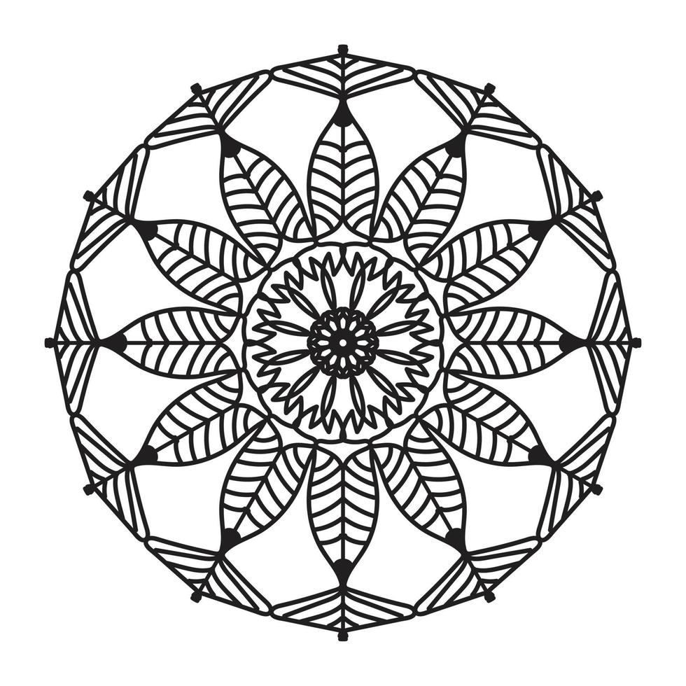 zwart mandala, luxe sier- mandala ontwerp achtergrond, mandala ontwerp, mandala, patroon kleur boek kunst behang ontwerp, tegel patroon, groet kaart, zwart en wit mandala vector