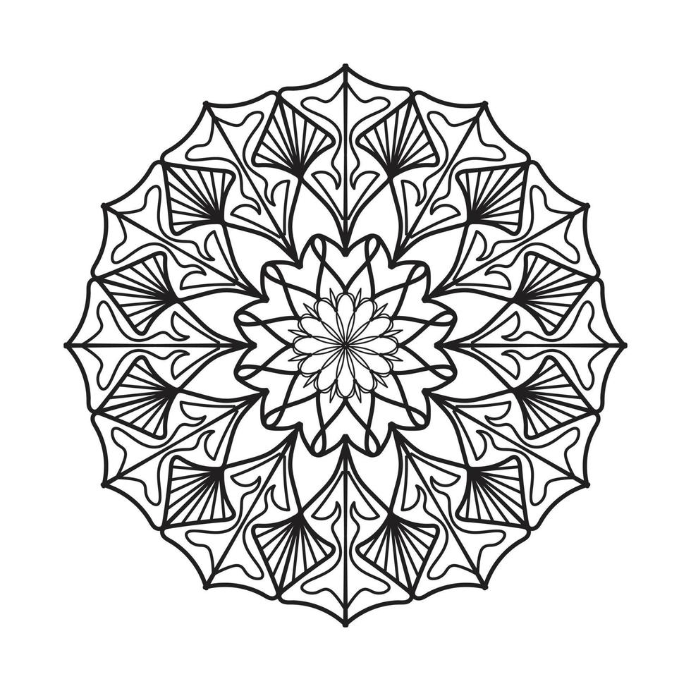 zwart mandala, luxe sier- mandala ontwerp achtergrond, mandala ontwerp, mandala, patroon kleur boek kunst behang ontwerp, tegel patroon, groet kaart, zwart en wit mandala vector