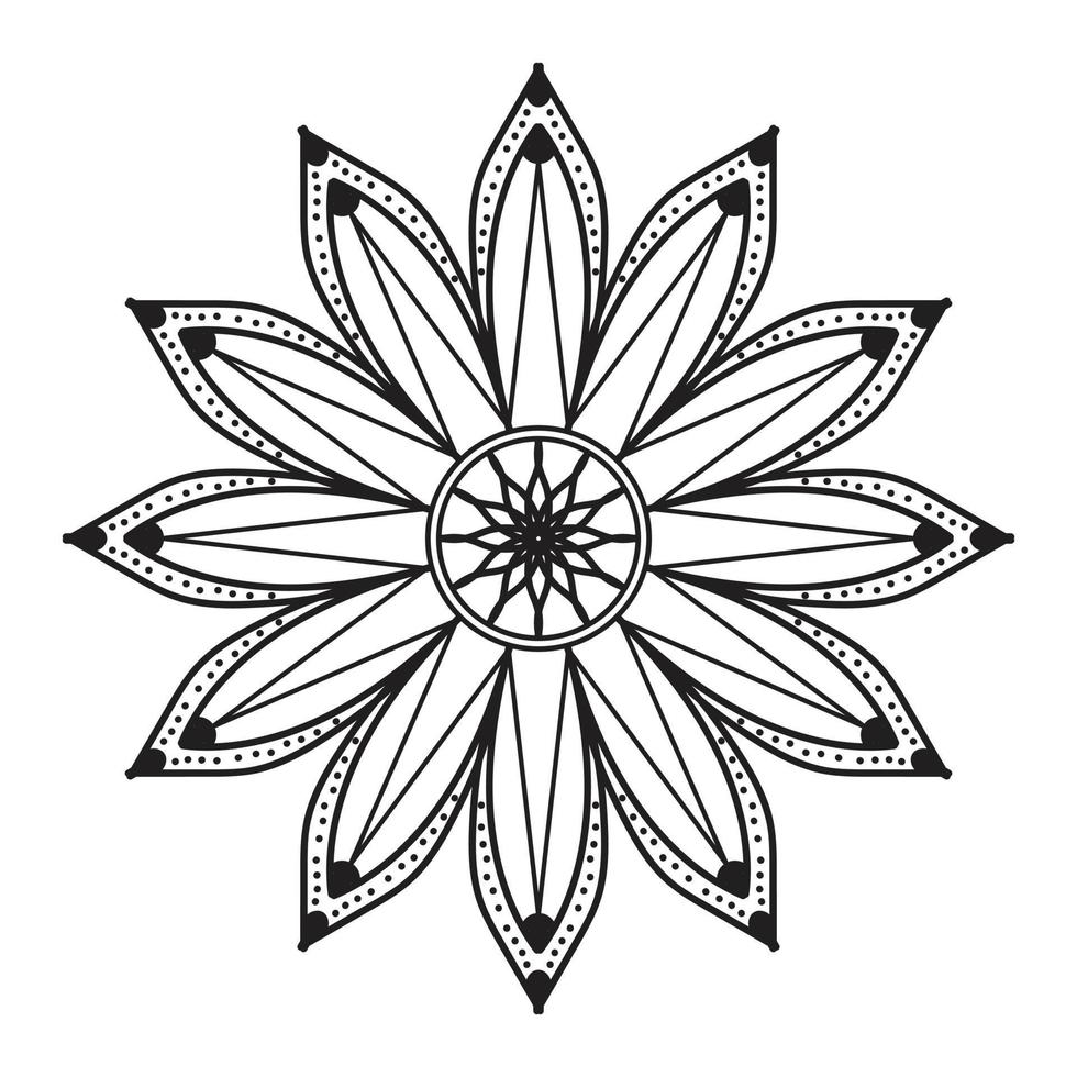 zwart mandala, luxe sier- mandala ontwerp achtergrond, mandala ontwerp, mandala, patroon kleur boek kunst behang ontwerp, tegel patroon, groet kaart, zwart en wit mandala vector