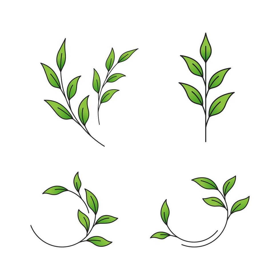 groene boom blad ecologie natuur element vector