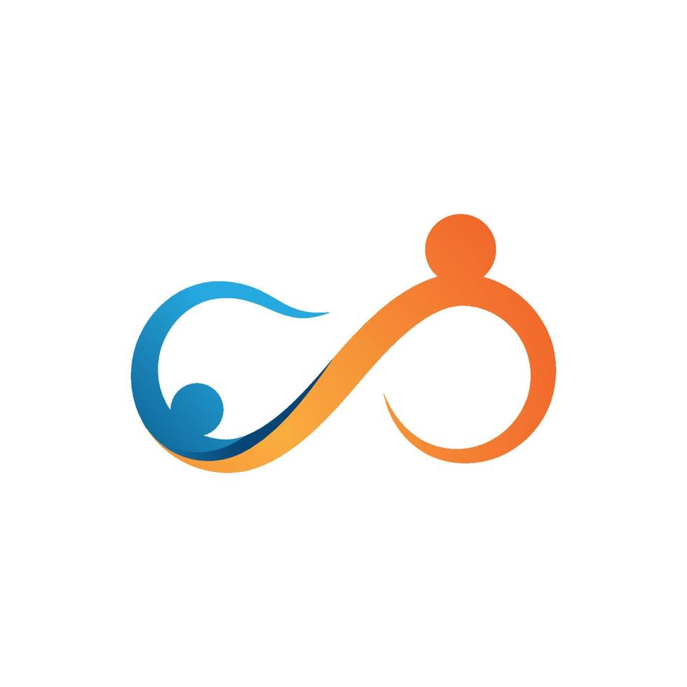 oneindigheid gemeenschap logo sjabloon vector