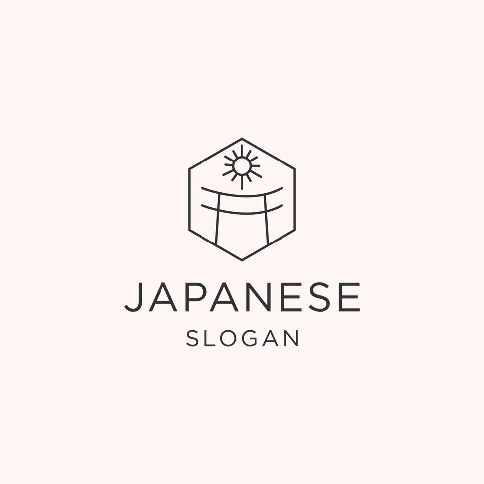 Japans logo icoon vlak ontwerp sjabloon vector