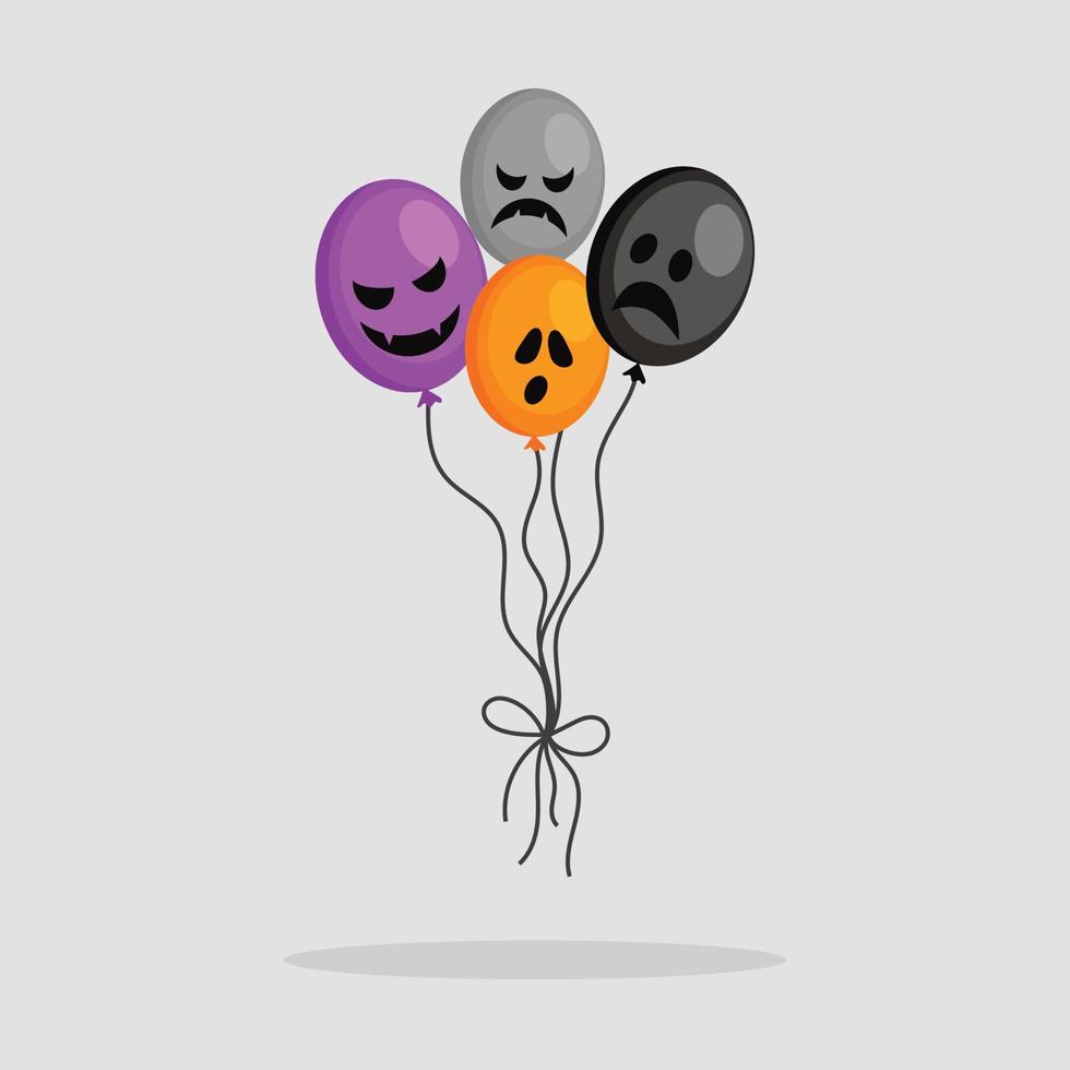 onheil ballonnen voor halloween. vector illustratie in tekenfilm stijl Aan wit achtergrond