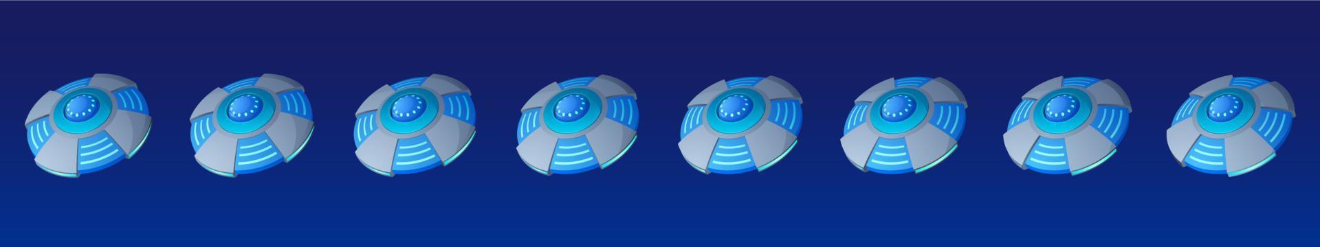 vliegend ufo schotel animatie sprite vel effect vector