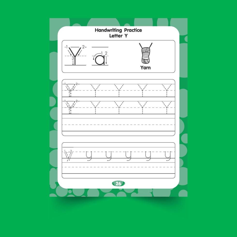 alfabet overtrekken werkblad met letter en woordenschat vector