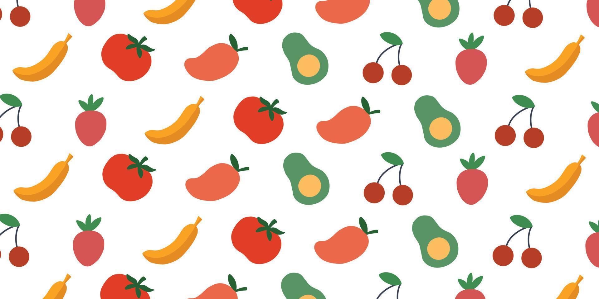 tropisch fruit patroon illustratie in schattig en gemakkelijk voor achtergrond ontwerp vector