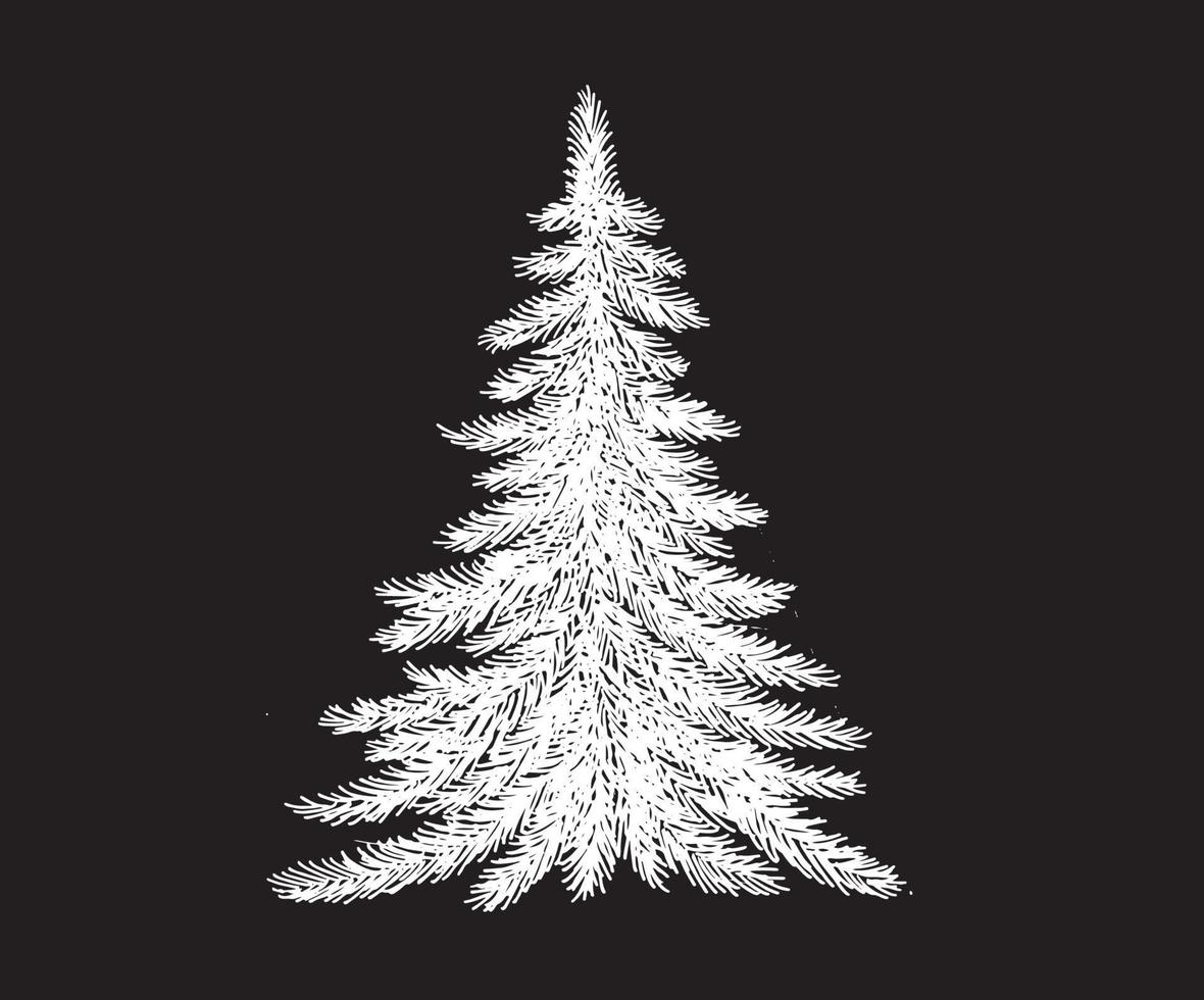 Kerstmis boom. hand- getrokken illustratie. vector. vector