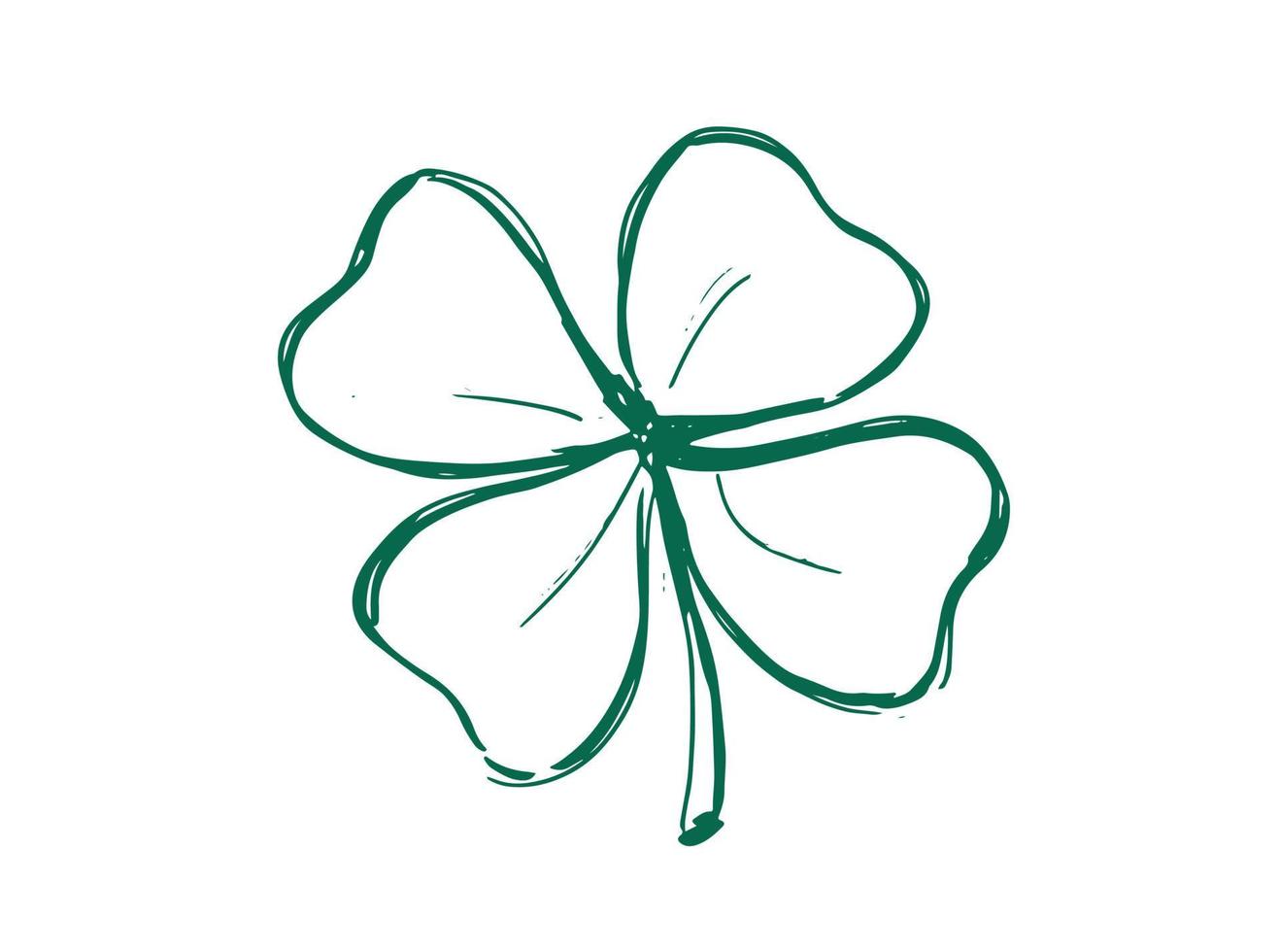 klaver, st. Patrick's dag. handgetekende illustraties. vector. vector