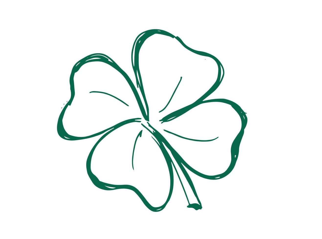 klaver, st. Patrick's dag. handgetekende illustraties. vector. vector