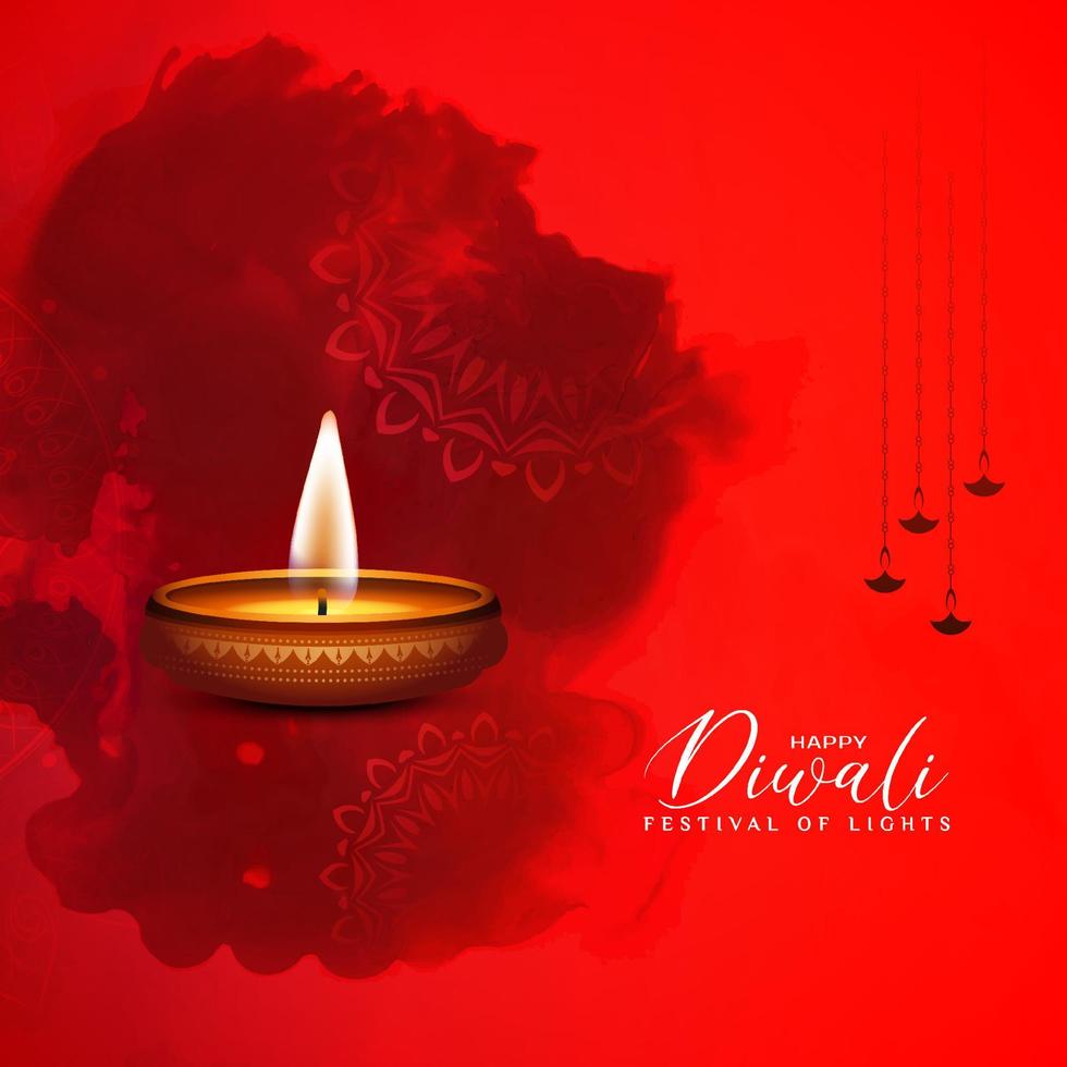 gelukkig diwali Indisch festival viering klassiek elegant achtergrond vector