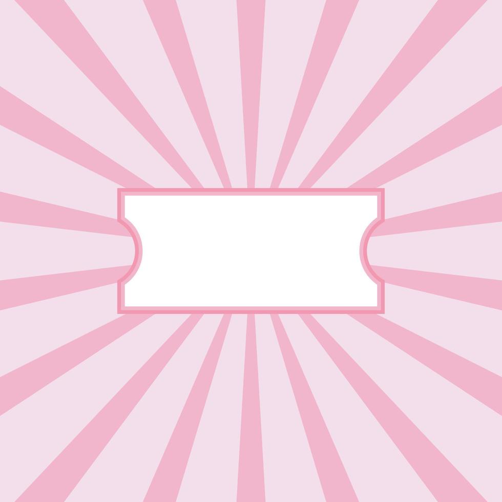 roze kleur abstract vector achtergrond met coupon en stralen. vector illustratie retro grunge met een wit cirkel achtergrond. abstract zonnestraal ontwerp. wijnoogst stijgende lijn zon of zon straal, zon barsten retro