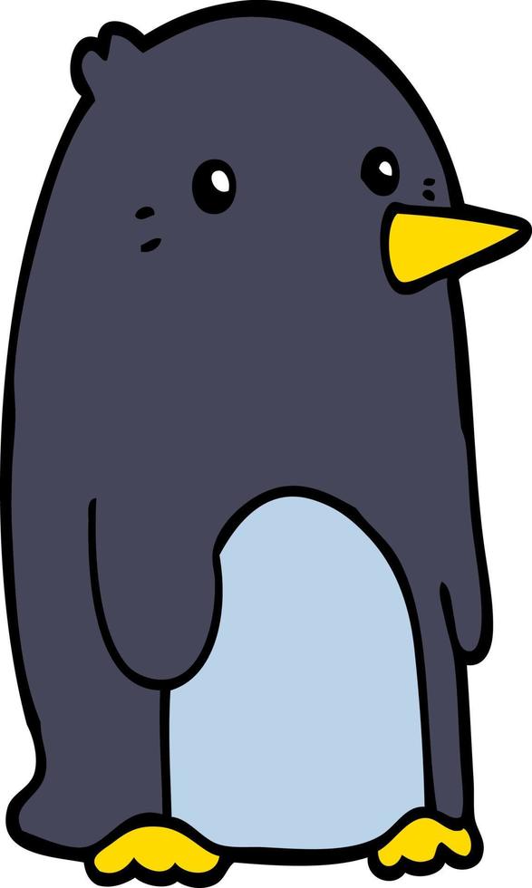 tekening karakter tekenfilm pinguïn vector