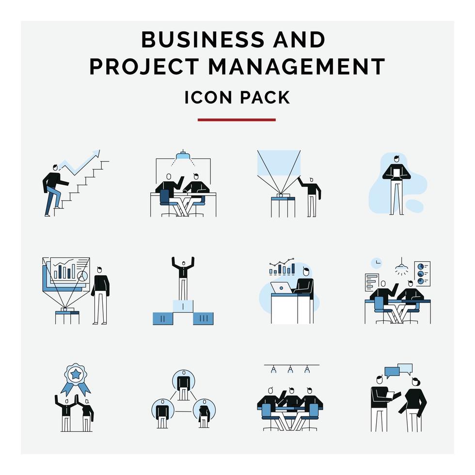 bedrijf en project beheer icoon pak vector