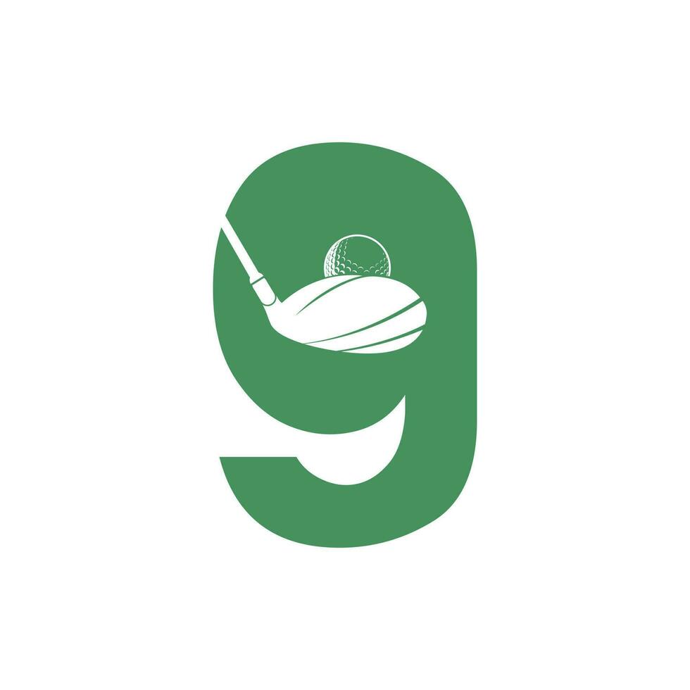 eerste brief g golf vector logo ontwerp. golf club inspiratie logo ontwerp.