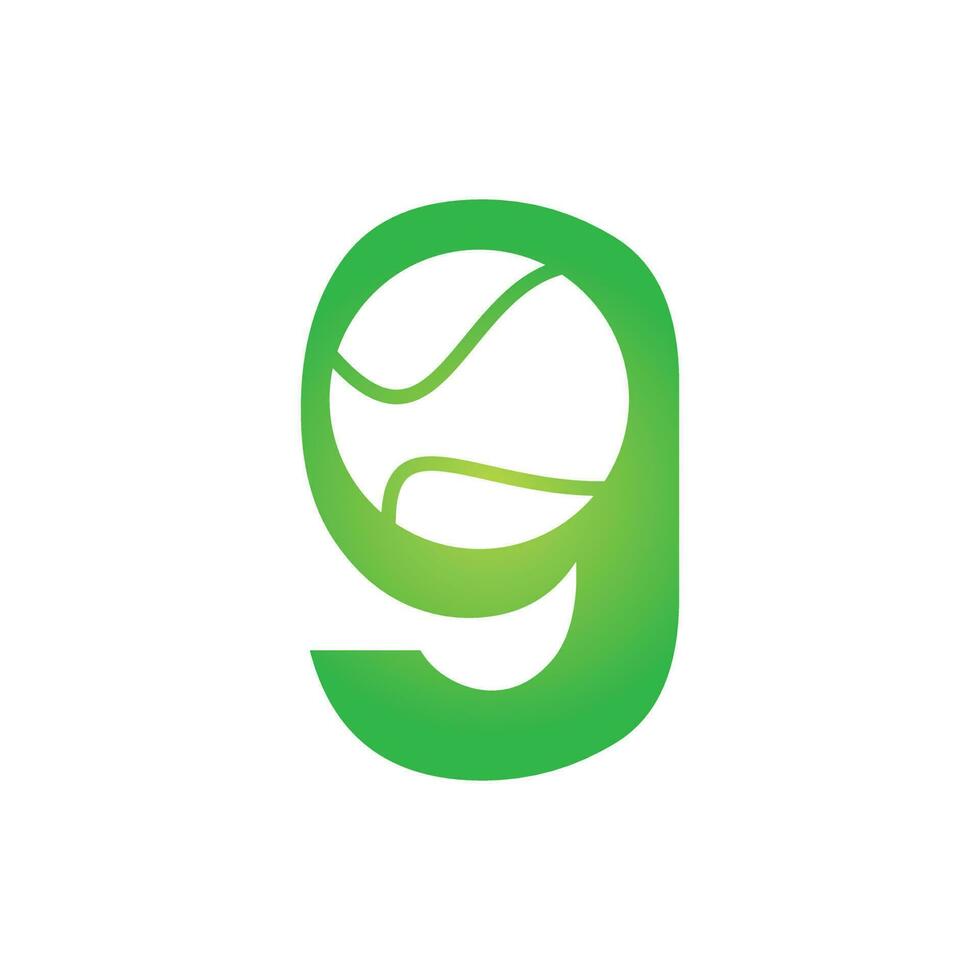 brief g tennis vector logo ontwerp. vector ontwerp sjabloon elementen voor uw sport team of zakelijke identiteit.