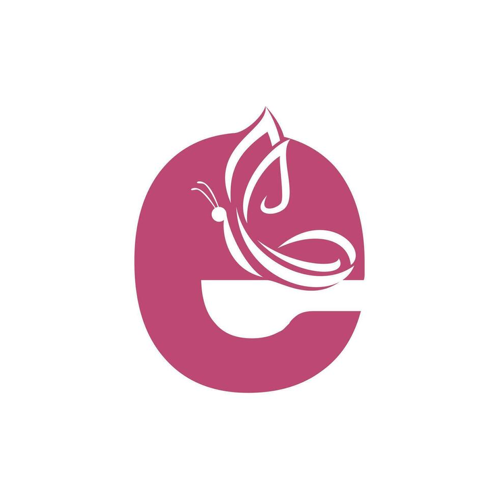 vlinder brief e vector logo ontwerp. schoonheid salon vector logo creatief illustratie.