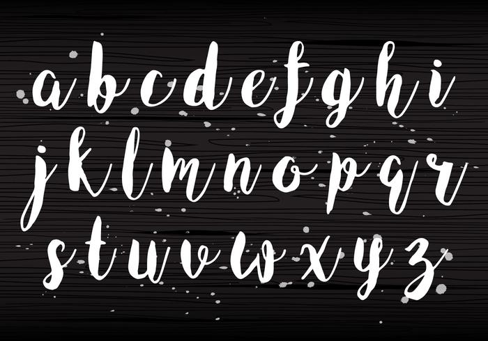 Handschrift kleine letters vector