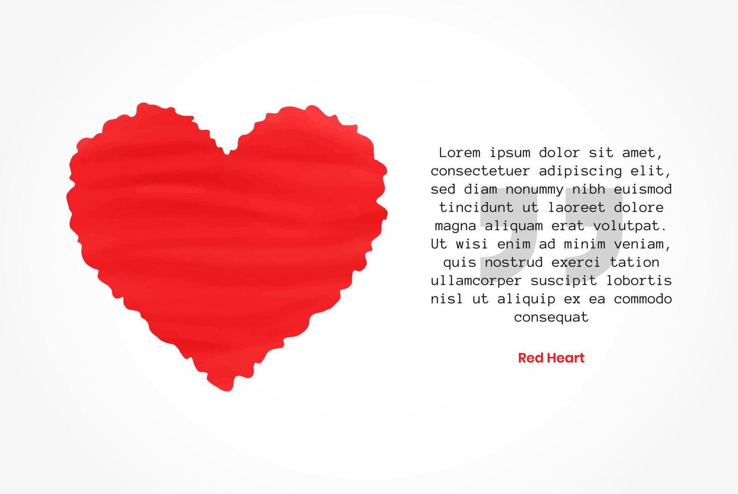abstract rood hart waterverf verf geïsoleerd Aan wit achtergrond. creatief en elegant waterverf liefde vorm concept vector ontwerp voor banier, behang, kaart en sociaal media
