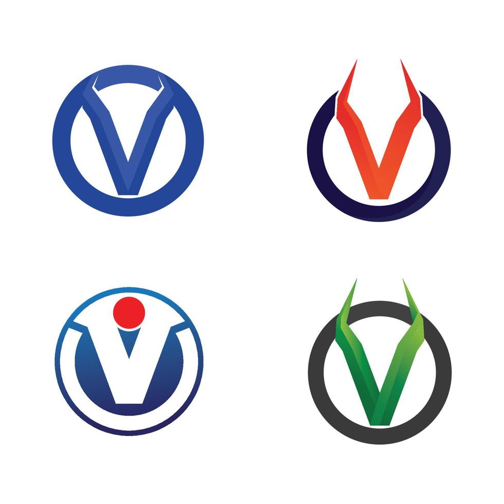 v brief logo sjabloon vector