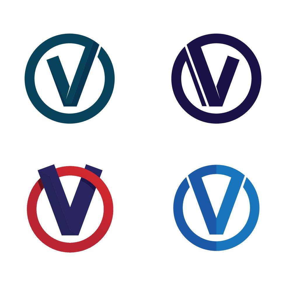 v brief logo sjabloon vector