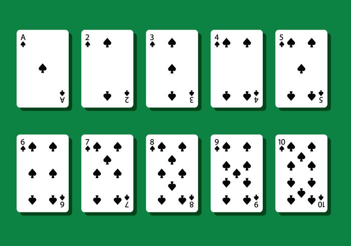 Spade Poker Card Vectoren