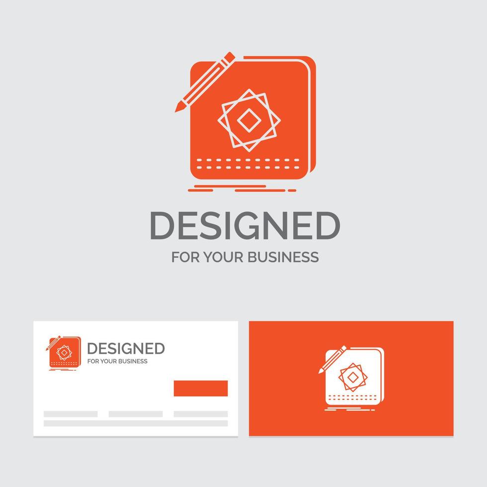 bedrijf logo sjabloon voor ontwerp. app. logo. sollicitatie. ontwerp. oranje bezoekende kaarten met merk logo sjabloon. vector