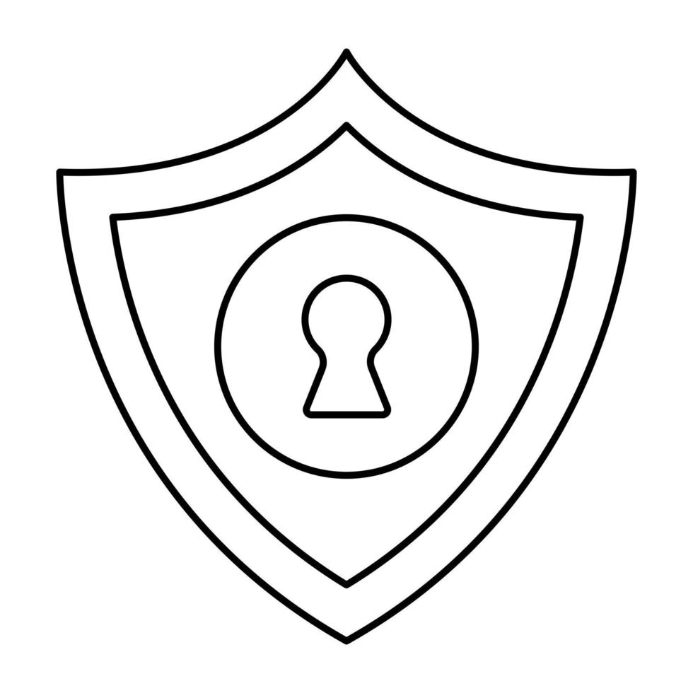 een bewerkbare ontwerp icoon van veiligheid schild vector