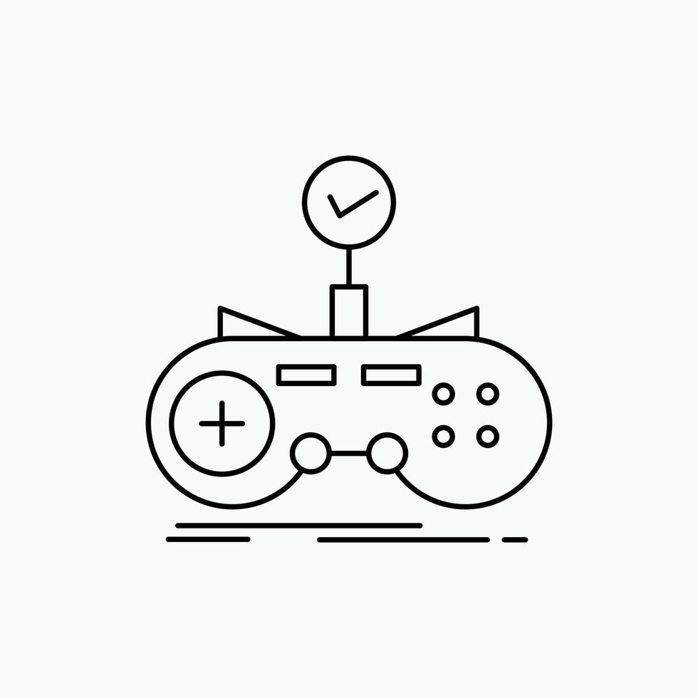 controleren. controleur. spel. gamepad. gaming lijn icoon. vector geïsoleerd illustratie