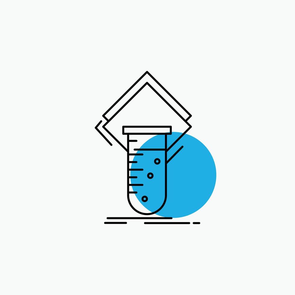 chemie. laboratorium. studie. testen. testen lijn icoon vector