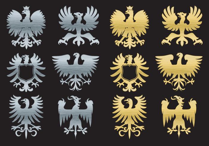 Heraldische Eagle Silhouettes vector