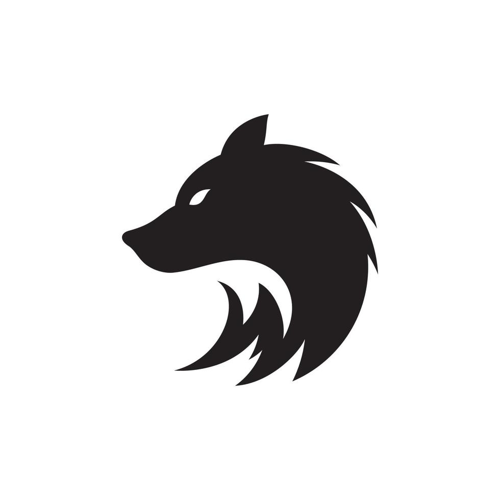 wolf hoofd sjabloon vectorillustratie vector